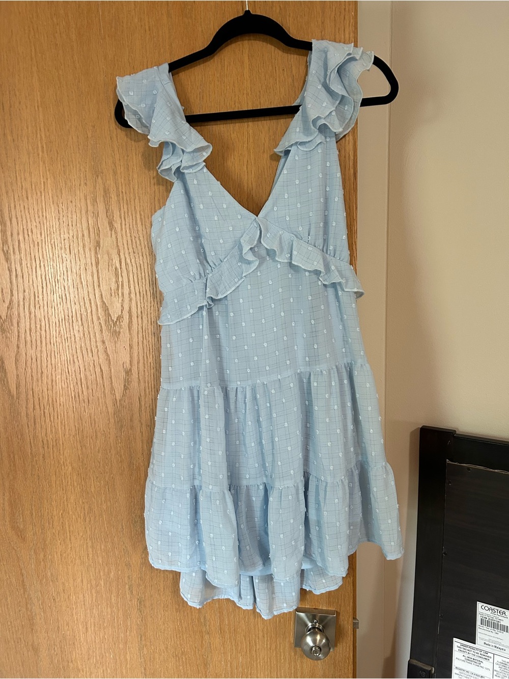 Mi Ami Light Blue Ruffle Dress